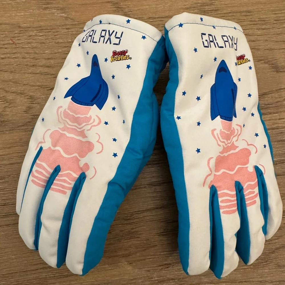 Freezy Freakies Vintage Galaxy Rocket- color changing winter Gloves